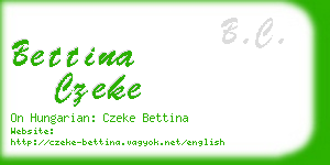 bettina czeke business card